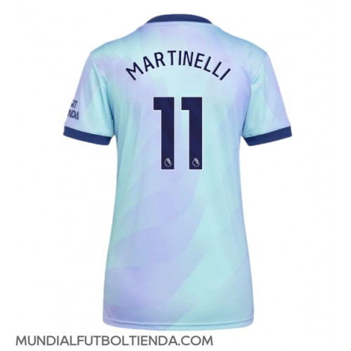 Camiseta Arsenal Gabriel Martinelli #11 Tercera Equipación Replica 2024-25 para mujer mangas cortas